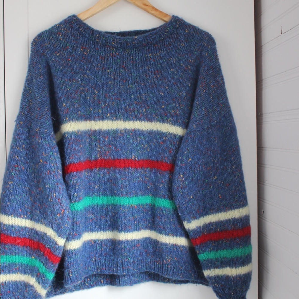Cozy Blue Striped Sweater